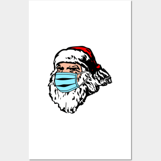 face mask santa Posters and Art